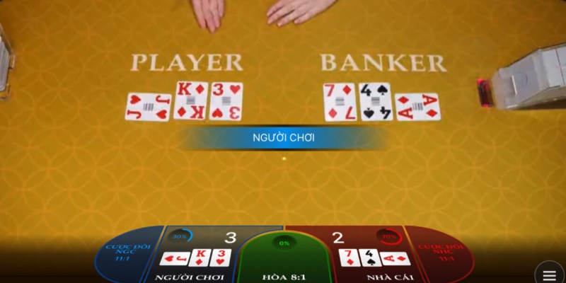 Nên cược Player hoặc Banker để có lợi nhuận bền vững